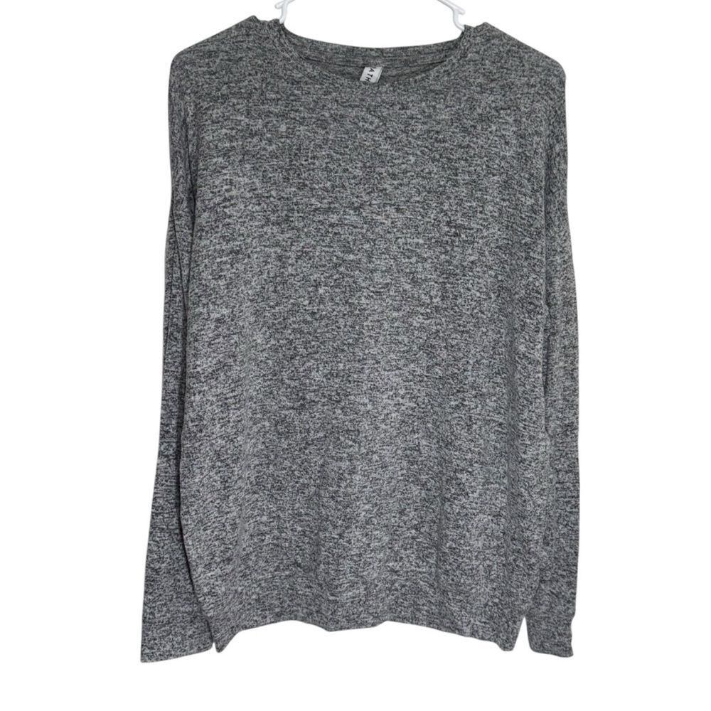 Athleta Marled Grey Cozy Crewneck Sweater